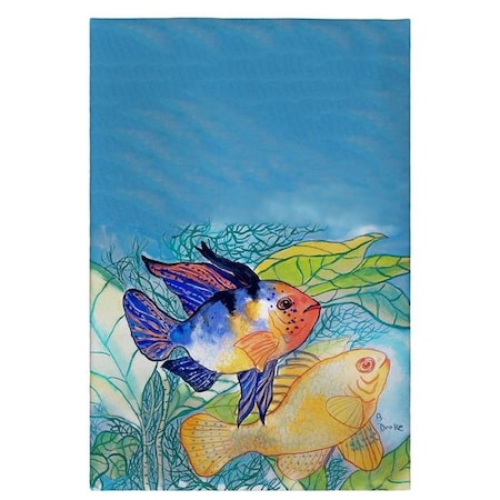 Betsy Drake Betsy Drake GT300 Two Fish Guest Towel - 20 x 20 in. GT300